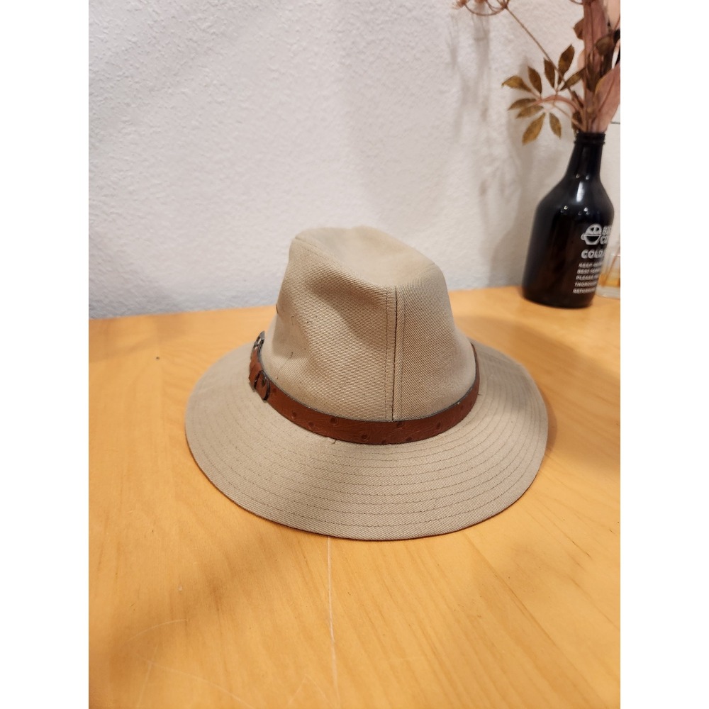Vintage Schuman Sullivan New Haven Safari Outback Hat Leather Band USA Large